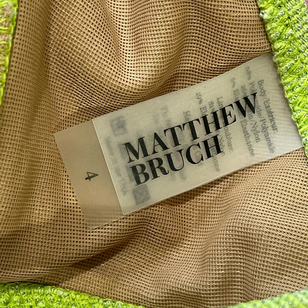 Mathew Bruch  Lime Green Bikini Top - Picture 2 of 3